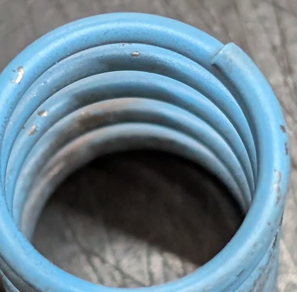 Photo of a drum brake hold down spring