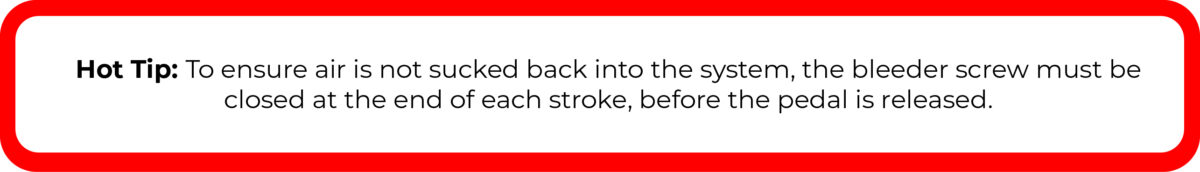 A brake bleeding tip